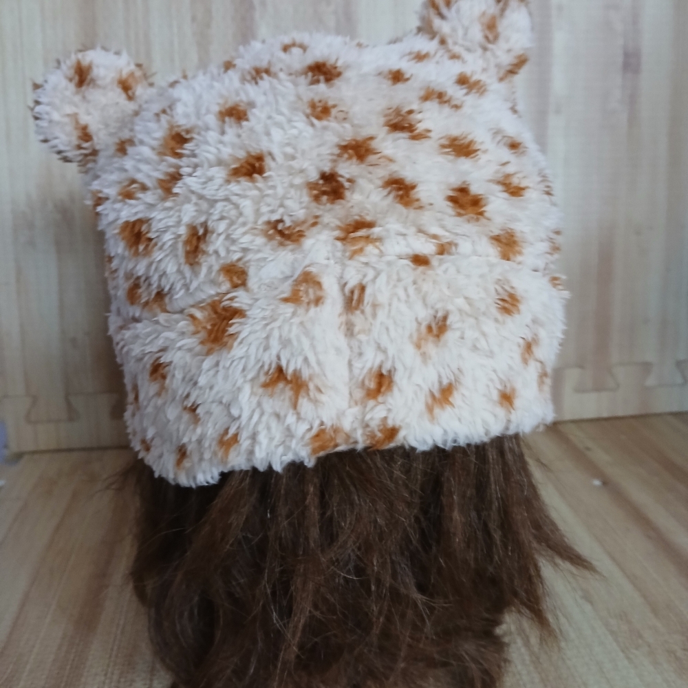 PATAGONIA Baby Furry Friends Fleece HatCream Brown Size 18-24 Months Spotted - Picture 2 of 7